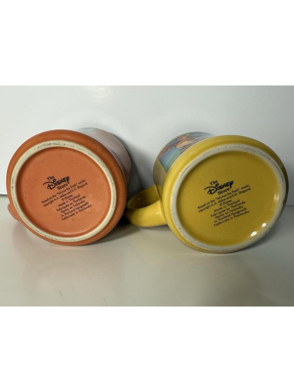 Vintage Disney Store Winnie the Pooh & Tigger Coffee Cups Mugs 12 oz Set Of 2 - Picture 4 of 4